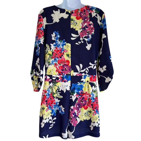 Yumi Kim Womens Liz Romper Blue Spring Bouquet Print Size L Cottage Fairy Boho - Picture 3 of 9
